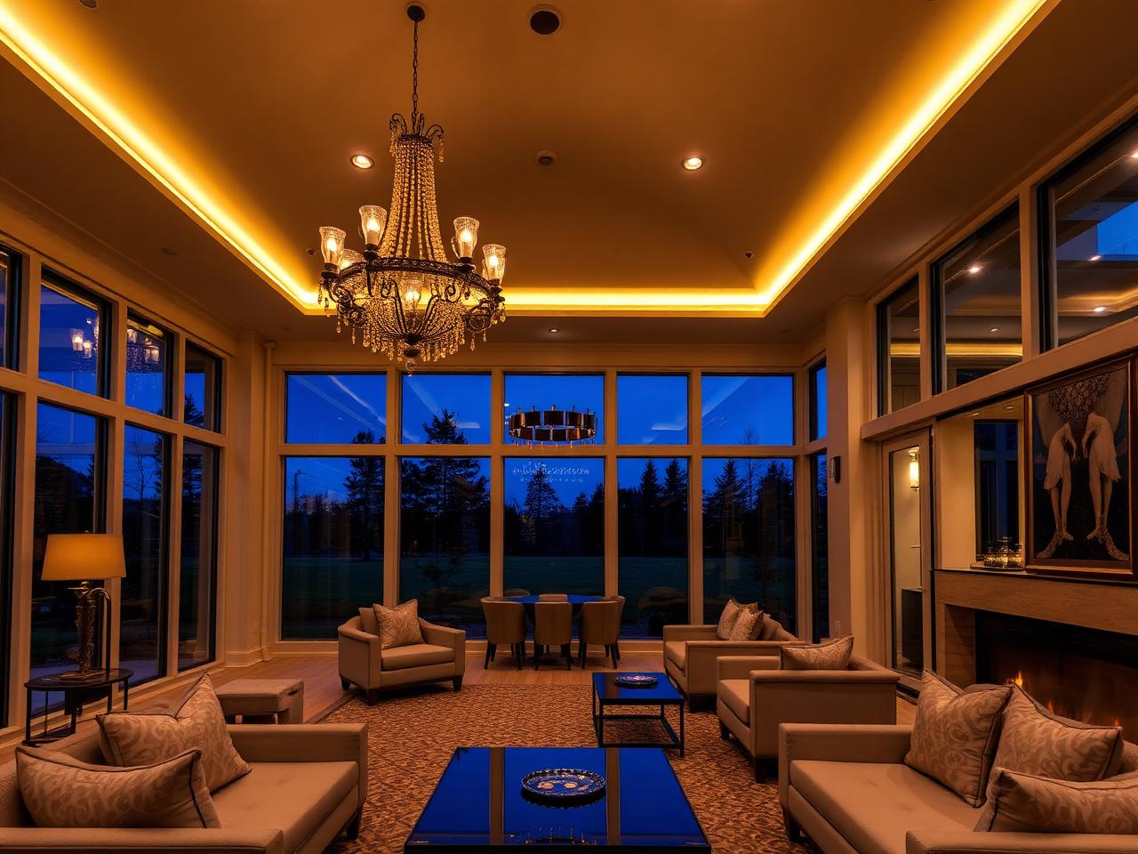Luxury interior lighting installed by Swift